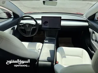  15 تسلا MODEl مج 3 موديل 2021 ستاندر بلس خمري داخل ابيض بحالة الوكاله فحص كامل حرره