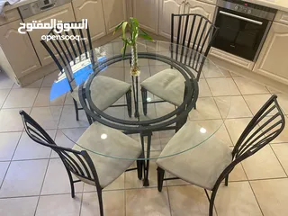  3 Dining table with 4 chairs  طاولة سفرة مع 4 كراسي