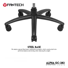 3 FANTECH ALPHA GC-283 GAMING CHAIR - BLACK كرسي فانتيك الالفضل لون اسود فخم طبي