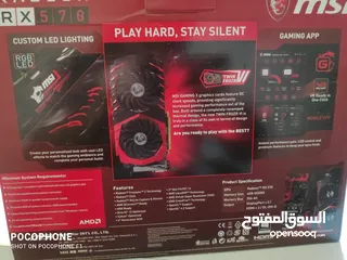  4 كرت شاشة MSI RX570 Gaming X 4gb