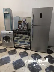  12 بكج عرسان مستعمل 7 قطع  ثلاجه 22قدم نوع ناشونال  غاز يونفيرسال ايطالي مجدد كامل 5 عيون غساله ناشونال