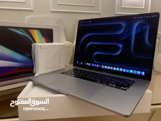  4 شاشة كبيرة جدا Macbook pro 16 inch  (شبه جديد مع كرتونة) شاحن جديد من ابل ومكفول بسعر مغري جدا