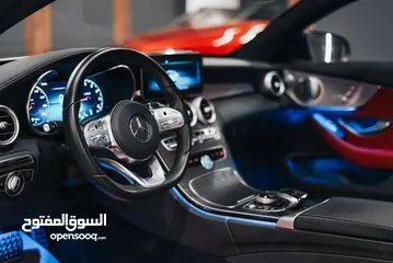  4 مرسيدس C300 عداد 7000km ابيض فرش احمر