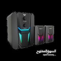  11 سماعات كمبيوتر جيمنغ  مضيئة مميزة  Aula Speaker N-189 Gaming RGB Lights OG