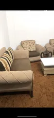  2 طقم كنب خشب زان 7 مقاعد بحاله ممتازه