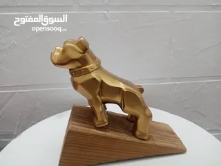  1 مجسم بول دوق ذهبي bulldog gold  شعار بولدوغ الذهبي معدن صب ذهبي