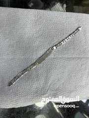  12 اسوارة فضة رجالي عيار 925 إيطالي حجم كبير وزن 11.84 جرام