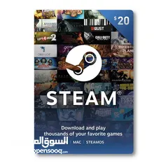  1 متوفر بطاقات steam