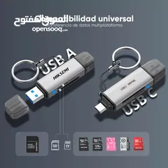  12 قارئ كروت ذاكرة مدخل سريع النقل من هيكسيمي Hiksemi Card Reader CR01 USB3.0 & Type-C