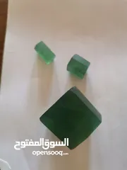  6 حجر من النوادر فخم أخضر كريم خام طبيعي