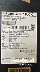  6 MSI GL66 Pulse Intel Core i5 11th Gen - GeForce RTX 3050 Gaming Laptop
