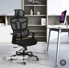  1 كرسي مكتب شبكي مع مسند رأس ثلاثي الأبعاد كرسي عالي الظهر مع مسند ذراع 8D للكمبيوتر بسعر حصري