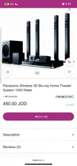  5 Panasonic Wireless 3D Blu-ray Home Theater System 1000 Watts