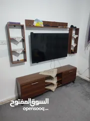  6 طقم كورنر مساحة 11 متر مع طاولة وسط مع كومدينة أحذية ومراية مع طاولة شاشة
