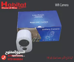  1 كاميرا بطارية ذكية داخلية وخارجية تدعم الطاقة الشمسية وتعمل على تطبيق Tuya  Smart Wifi Camera