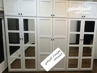  5 خزائن ملابس خشب لامنيت 18م لاتيه او حسب الطلب احجام كبيره درف او سحاب جميع الوان