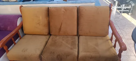  2 sofa set brown color