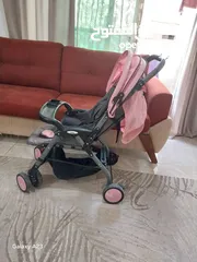  3 عرباية اطفال a-baby لون زهري للبيع