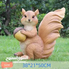  11 تمثال السنجاب بالحجم الكبير موجود في وضعيتين مميزتين مقاوم للمطر والشمس يدوم طويلا بلا بهتان