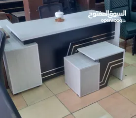  4 مكتب مدير   مع جانبية وادراج وطاولة هديه العرض لفترة محدودة من لامينيت للأثاث المكتبي