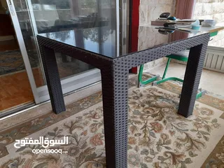  2 طاولات راتان اصلي خارجي