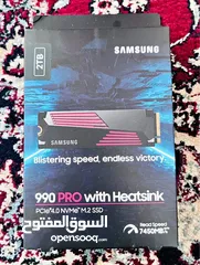  1 SSD - SAMSUNG 990 PRO WITH HEATSINK 2TB - BRAND NEW - UNDER WARRANTY - FIX PRICE