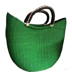  3 new leather handbag sisal and leather made