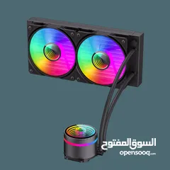 6 مراوح تبريد مائية مع شاشه تبريد قياس 240 سم  Gamemax IceBurg 240 Digital WH Fan