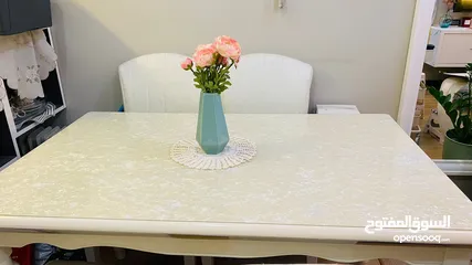  3 4 Seater Dining Table White Color