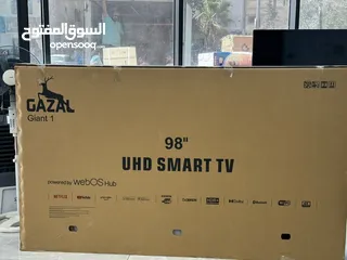  3 شاشة 98 انش سمارت 4k ويب os الغزال