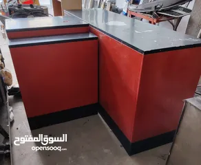  2 كاونتر محل حديد مع ستانلس ستيل