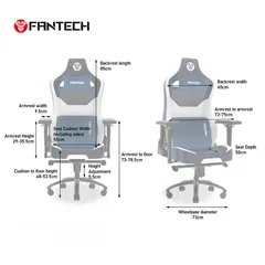  12 FANTECH ALPHA GC-283 GAMING CHAIR  Blue كرسي غرفة جيمنق GAMING