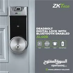  1 قفل ذكي  مناسب لجميع الابواب   Smart Lock  ZKTeco AL40B يعمل عن طريق البصمة