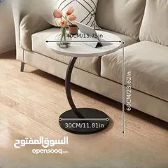  14 طاولة جانبية مستديرة على شكل حرف C، الحل المثالي لكل مكان! رح تغنيكي عن السكملي التقليدية.