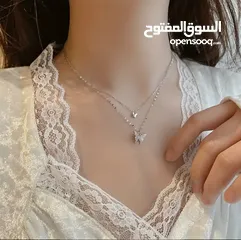  4 خمس اساور ذهبية والعقد الفضي الفراشه بسعر التكلفه  10 شيكل فقط كلو مع بعض