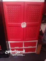  1 خزانة احذيه خشب واخزنه بلاستك مع جورير وابجور زيبره