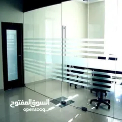  3 office glass partition 10/12 mm temperd glass