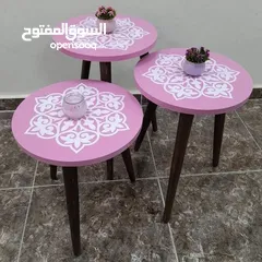  15 طاولات سرفيس 3 قطع ب 15 دينار  الاطقم pvc حراري  مقاوم للمي والرطوبه الخدوش ومكفولين  سارع بالطلب  .