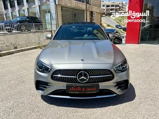  2 مرسيدس E350 AMG ذهبي 2022 اعلى مواصفات بحالة الزيرو مميزة جدا جمرك جديد