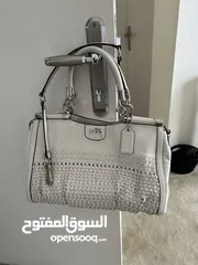  3 COACH BAG- white weave