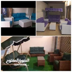  8 طقم راتان 5 مقاعد 125د شامل توصيل داخل عمان  يتوفر أطقم رتان سباعي  يتوفر جميع الالوان  راتان بيور