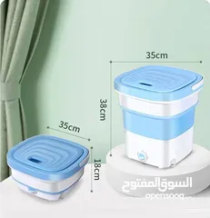  3 غسالةمحمولة قابلة للطي على شكل دلو 7لتر يمكن للغسالة المحمولة أن تغسل ملابس الأطفال والمرايل والأوشح