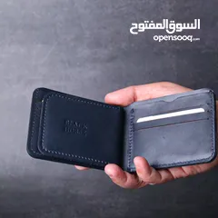  4 محفظة جلد طبيعي عالية الجودة  جلد طبيعي خام اصلية فاخرة