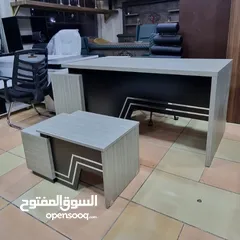  4 مكتب مدير مع جانبية وادراج مع طاولة وسط هدية  متوفر بعدة الوان حسب الطلب