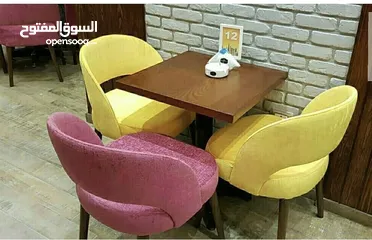  12 كراسي و طاولات  كافيهات و مطاعم حديثة