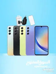  1 samsung A34 5G 128GB سامسونج كفر+عضمة شاحن