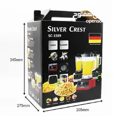  13 خلاط صناعي SILVER CREST سلفر كريست 4500 واط 15 سرعه يطحن الزجاج و الثلج Mixer خفاق 2 لتر ضد الكسر