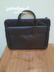  4 laptops bag  / case leather portable slim zipper