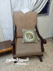  4 طقم كنب 7 مقاعد خشب زان مستعمل شبه جديد