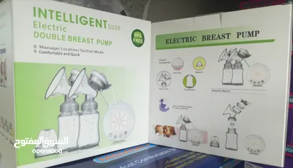  5 جهاز شفط الحليب النسائي الكهربائي قطعتين شفط رضاعتين اصلي و مكفووول شفاط حليب طبي